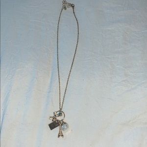 gold paris decor necklace